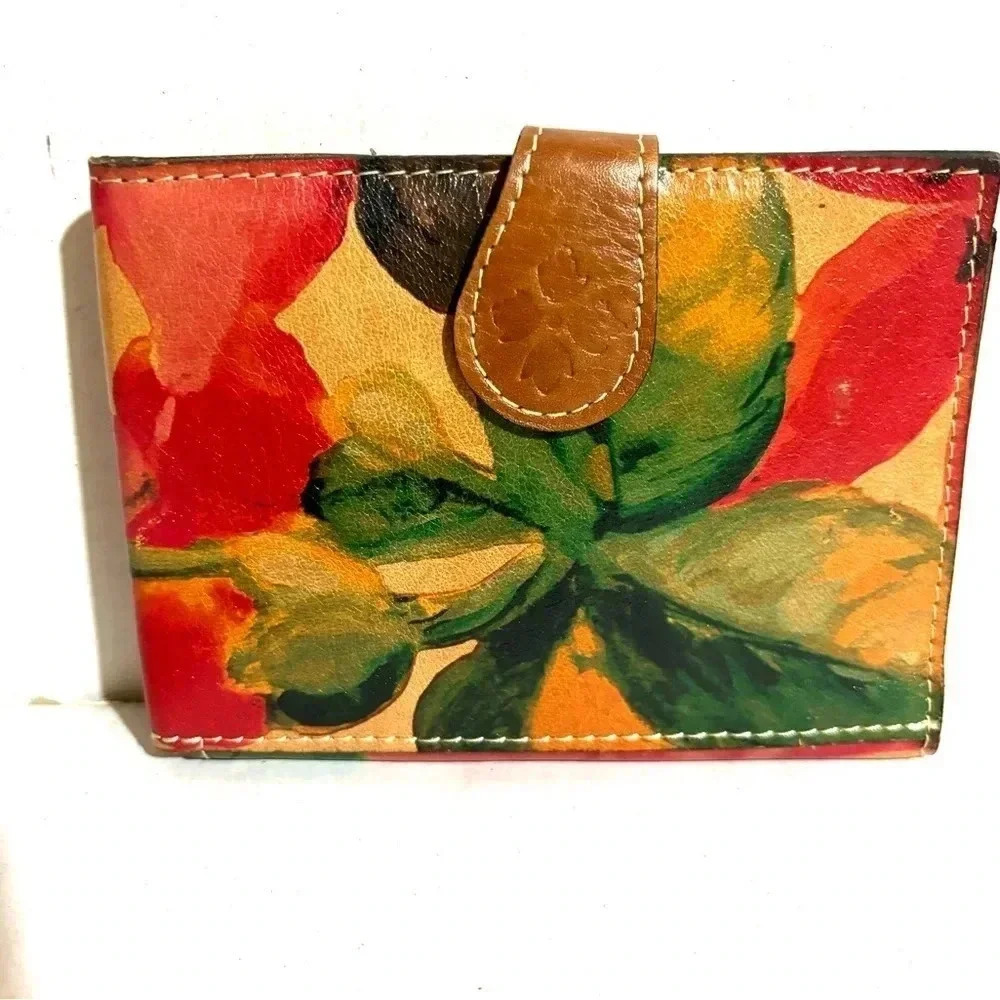 Patricia Nash multi print leather wallet